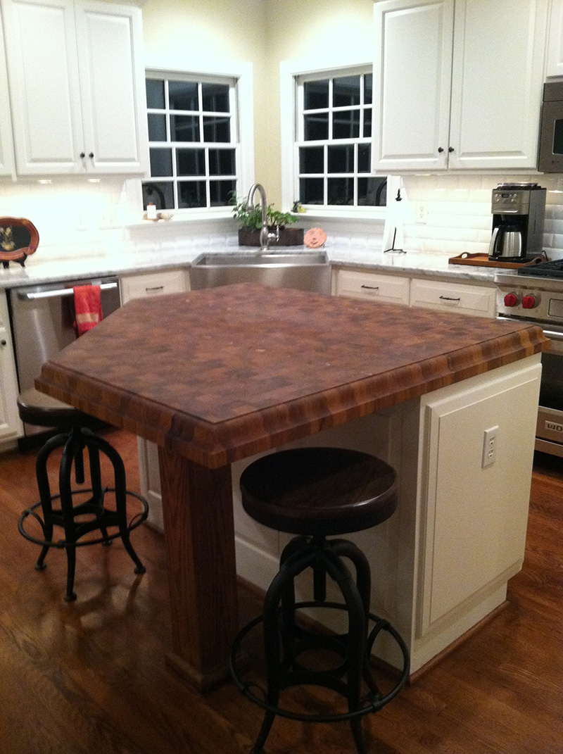 Teak end grain countertop - Southside Woodshop