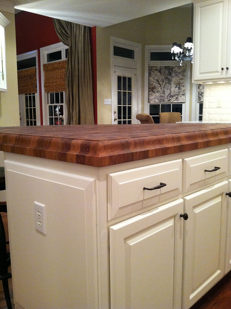 Teak end grain countertop - Southside Woodshop